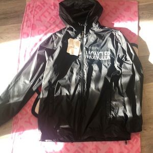 Moncler black raincoat